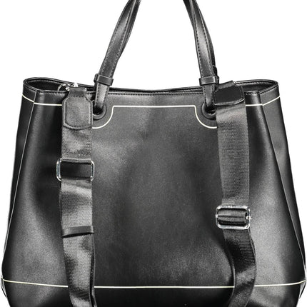 Black Polyethylene Women Handbag