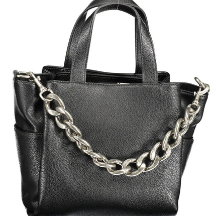 Black Polyethylene Women Handbag