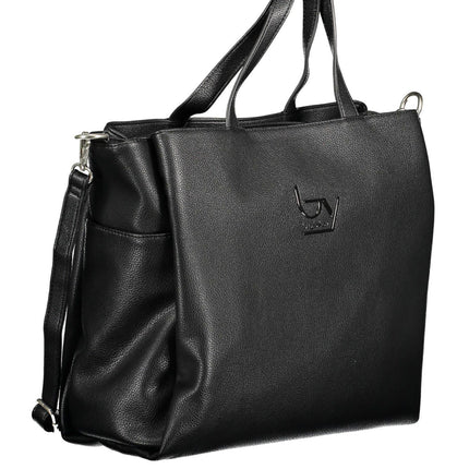 Black Polyethylene Women Handbag