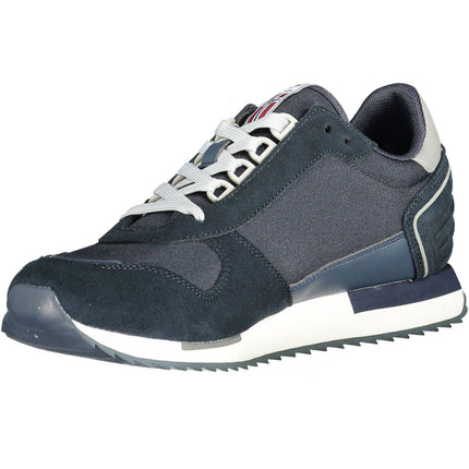 Blue Leather Men Sneaker