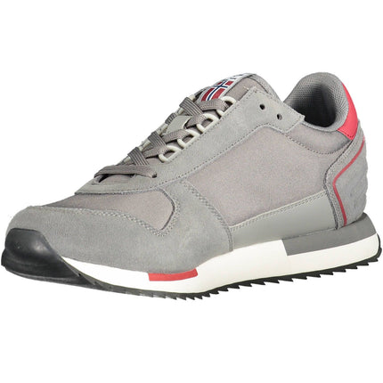 Zapatillas de deporte deportivas con cordones gris modernos