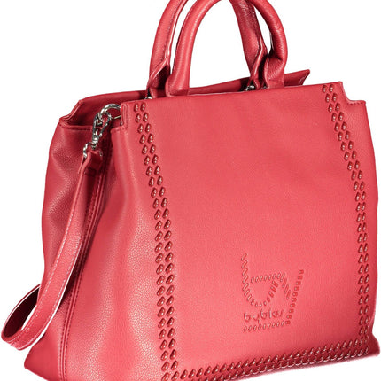 Red Polyethylene Women Handbag