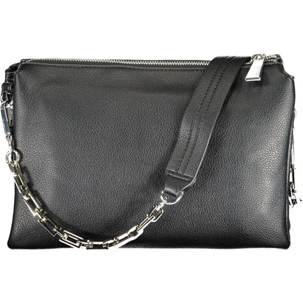 Black Polyethylene Women Handbag