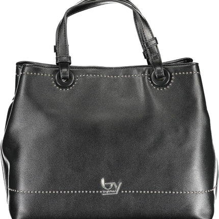 Elegante bolso negro de dos compartimentos