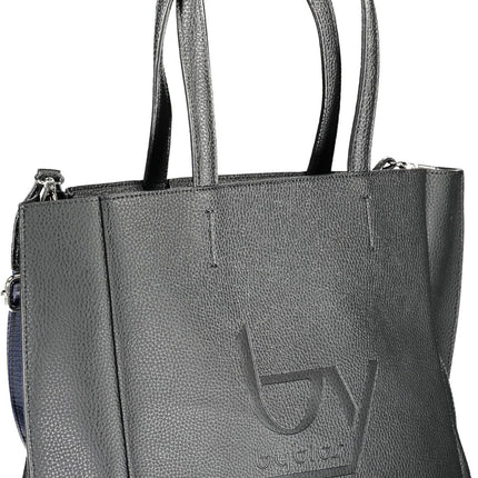 Black Polyethylene Women Handbag