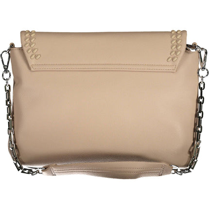 Beige Polyethylene Women Handbag