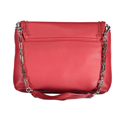 Elegante bolso rojo con correa de cadena