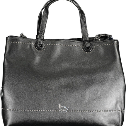 Black Polyethylene Women Handbag