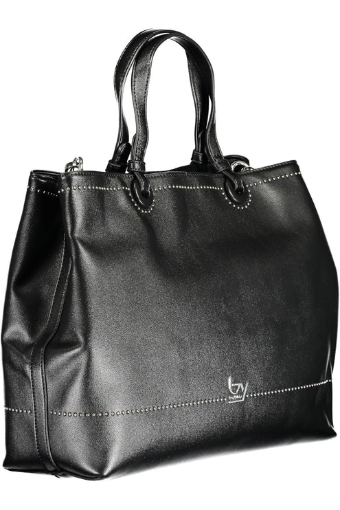 Black Polyethylene Women Handbag