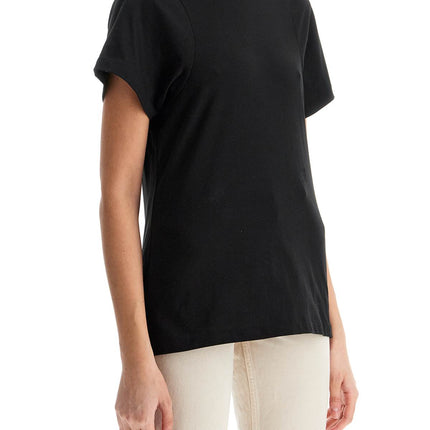 Toteme organic cotton t-shirt curved seams black