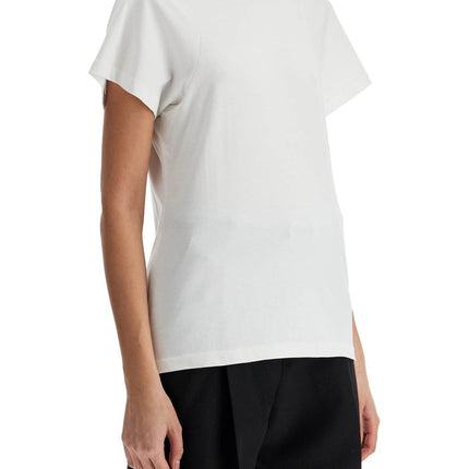 Toteme off-white organic cotton t-shirt with curved seams