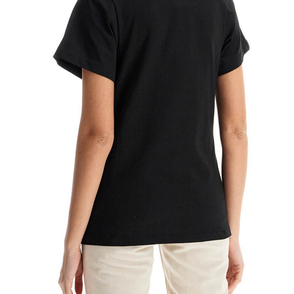 Toteme organic cotton t-shirt curved seams black