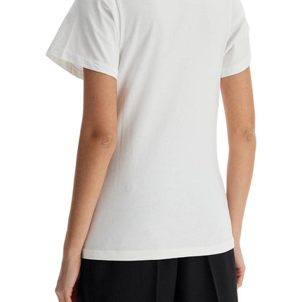 Toteme off-white organic cotton t-shirt with curved seams