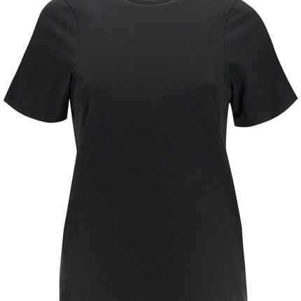 Toteme organic cotton t-shirt curved seams black