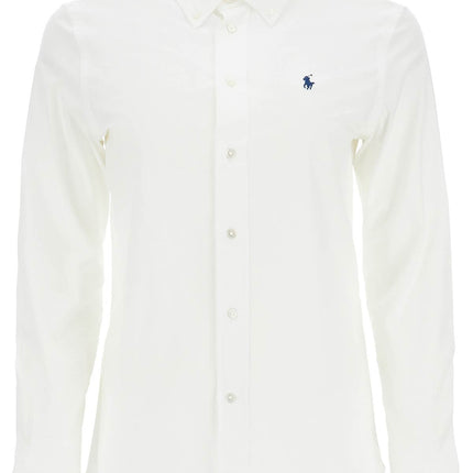 Polo Ralph Lauren white slim fit cotton shirt for women with long sleeves