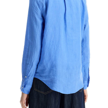 Polo Ralph Lauren long sleeve linen shirt harbor island blue for women