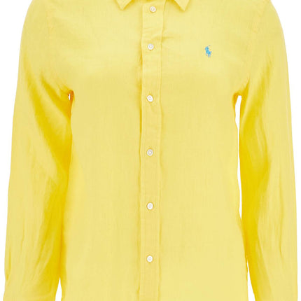 Polo Ralph Lauren long sleeve linen shirt yellow