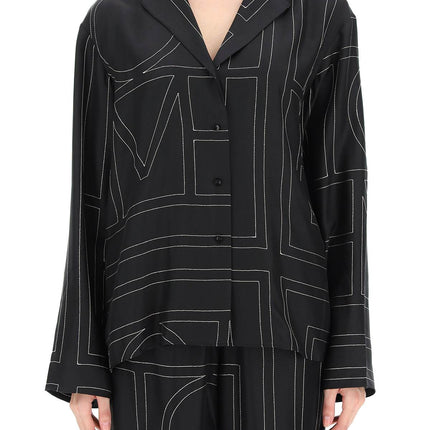 Toteme monogram silk pajama top