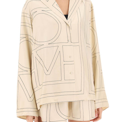 Toteme monogram silk pajama top