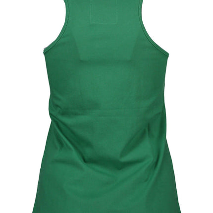 Green Cotton Women Tank Top