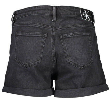 Black Cotton Women Shorts