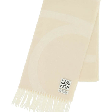 Toteme monogram jacquard wool scarf