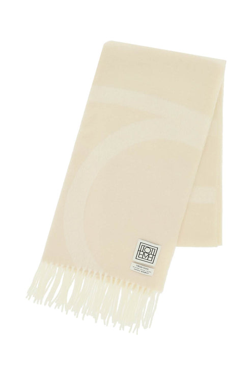 Toteme monogram jacquard wool scarf