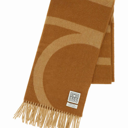 Toteme monogram jacquard wool scarf