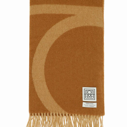 Toteme monogram jacquard wool scarf