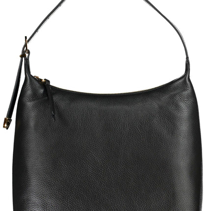 Elegant Black Leather Shoulder Bag