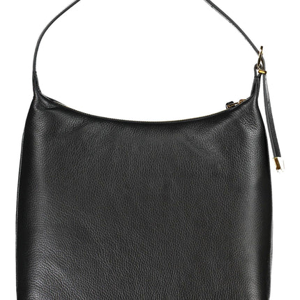 Elegant Black Leather Shoulder Bag