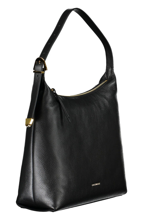 Elegant Black Leather Shoulder Bag