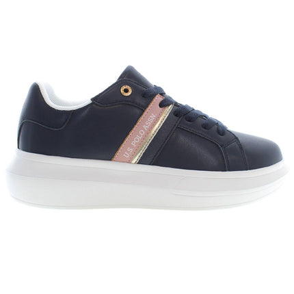 Sneakers al pizzo blu chic con dettaglio del logo