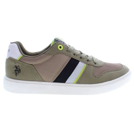 Green Polyester Men Sneaker