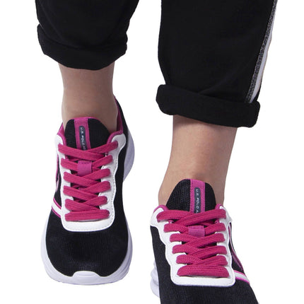 Sneaker sportivi per lacci neri chic