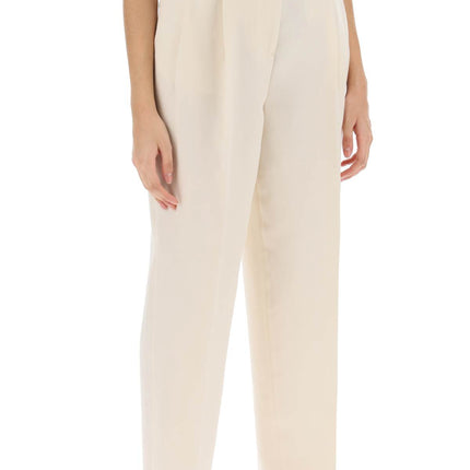 Toteme double-pleated viscose trousers