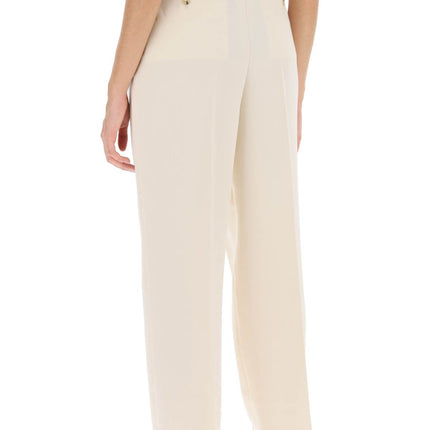 Toteme double-pleated viscose trousers