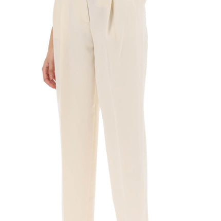 Toteme double-pleated viscose trousers