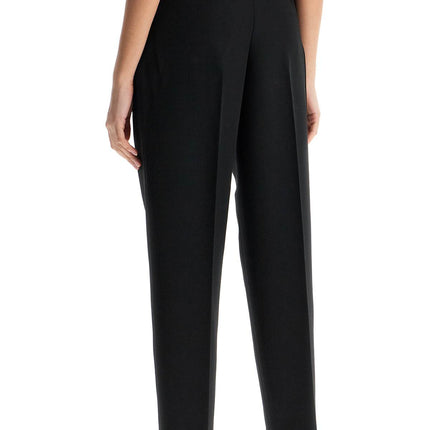 Toteme tailored high-waisted wide-leg pants black sustainable materials