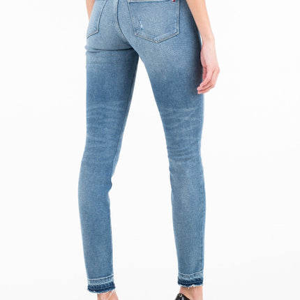 Jeggings de longitud de tobillo elegante con cintura regular