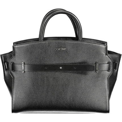 Black Polyethylene Women Handbag