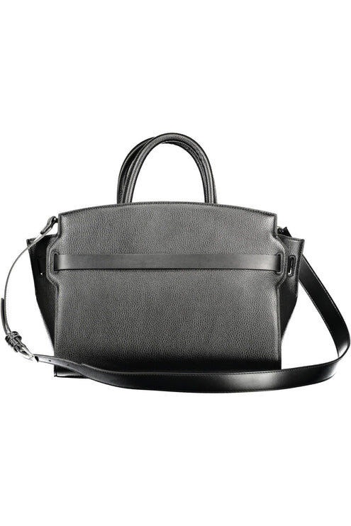 Black Polyethylene Women Handbag