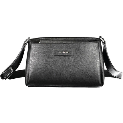 Black Polyester Women Handbag