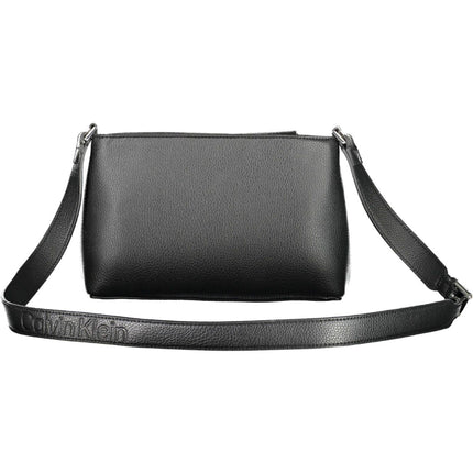 Black Polyester Women Handbag