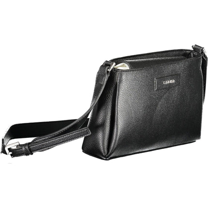 Black Polyester Women Handbag