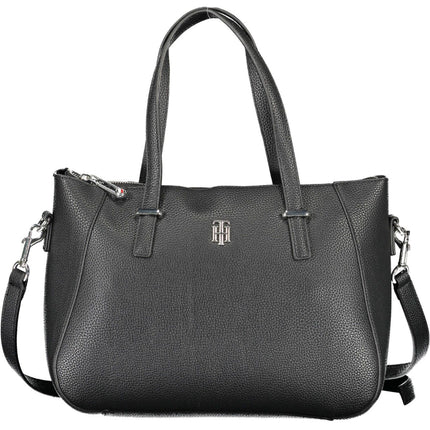 Black Polyethylene Women Handbag