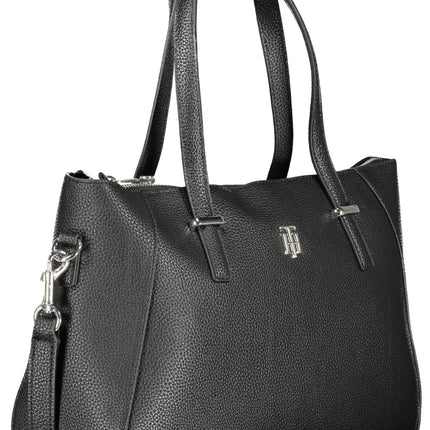 Black Polyethylene Women Handbag