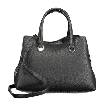 Black Polyester Women Handbag