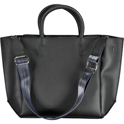 Black Polyethylene Women Handbag