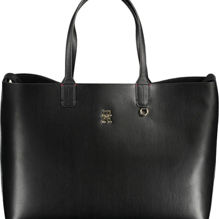 Black Polyethylene Women Handbag